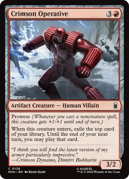 Crimson Operative, Marvel Super Heroes — Magic: The Gathering card