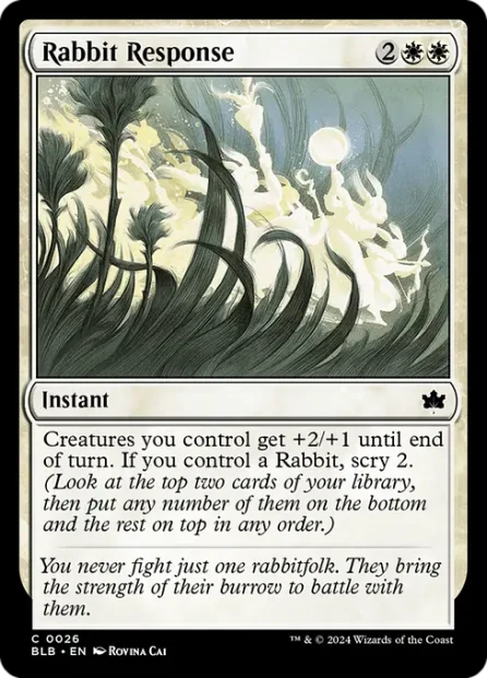 Rabbit Response, Bloomburrow — Magic: The Gathering card
