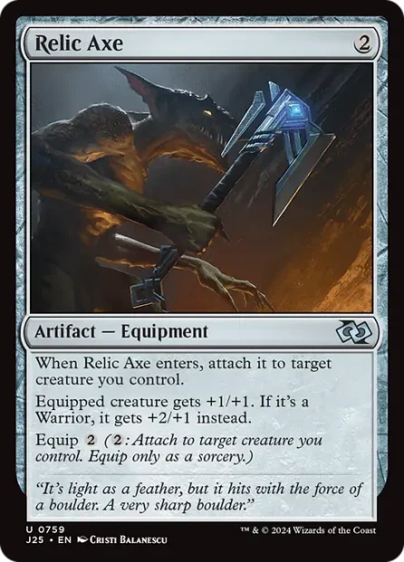 Relic Axe, Foundations Jumpstart — Magic: The Gathering card