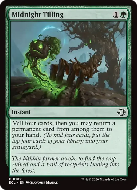 Midnight Tilling, Lorwyn Eclipsed — Magic: The Gathering card