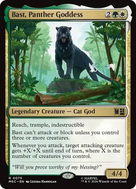 Bast, Panther Goddess, Marvel Super Heroes Commander — Magic: The Gathering card