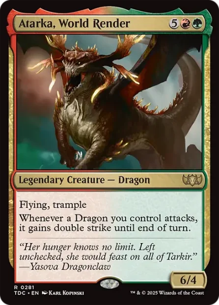 Atarka, World Render, Tarkir: Dragonstorm Commander — Magic: The Gathering card