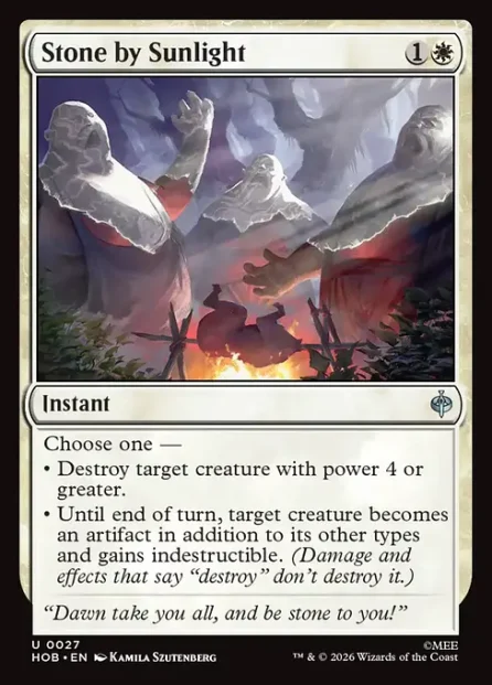 Stone by Sunlight, The Hobbit — Magic: The Gathering card