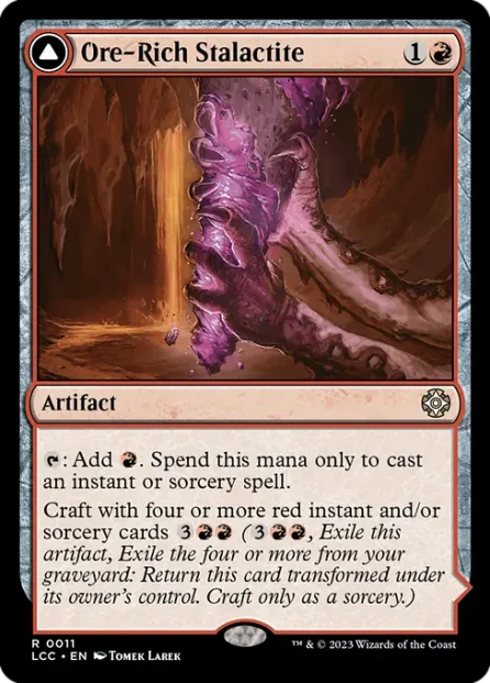 Ore-Rich Stalactite // Cosmium Catalyst, The Lost Caverns of Ixalan Commander — Magic: The Gathering card