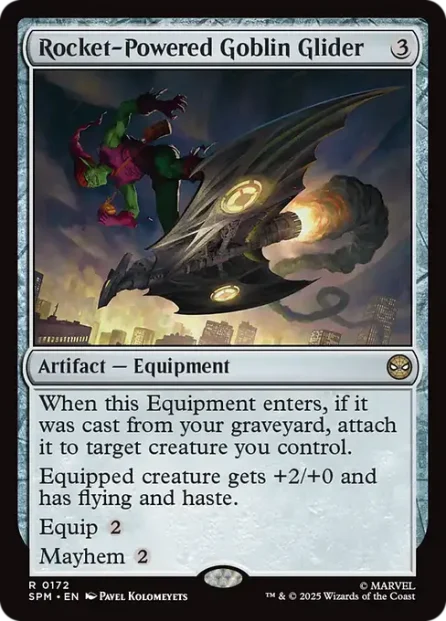 Rocket-Powered Goblin Glider, Marvel's Spider-Man — Magic: The Gathering card