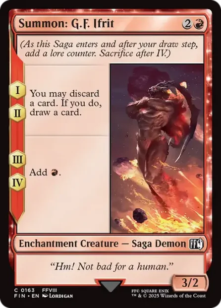 Summon: G.F. Ifrit, Final Fantasy — Magic: The Gathering card