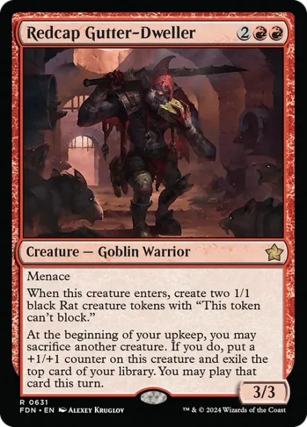 Redcap Gutter-Dweller, Foundations — Magic: The Gathering card