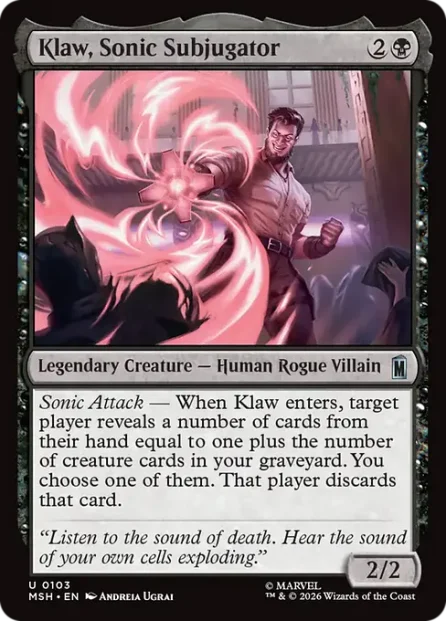 Klaw, Sonic Subjugator, Marvel Super Heroes — Magic: The Gathering card