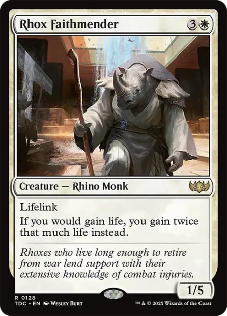 Rhox Faithmender, Tarkir: Dragonstorm Commander — Magic: The Gathering card