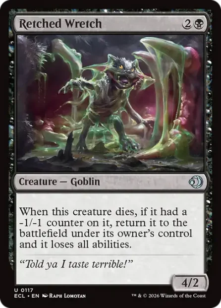 Retched Wretch, Lorwyn Eclipsed — Magic: The Gathering card