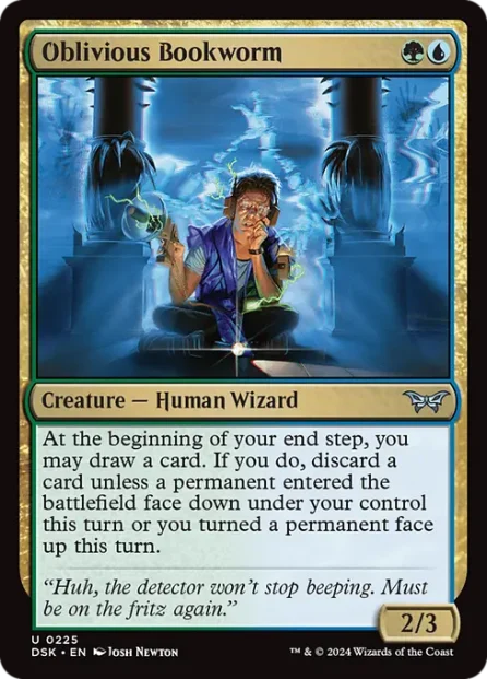 Oblivious Bookworm, Duskmourn: House of Horror — Magic: The Gathering card