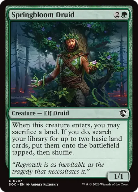 Springbloom Druid, Secrets of Strixhaven Commander — Magic: The Gathering card