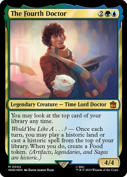 The Fourth Doctor, Doctor Who, foil — Magic: The Gathering card