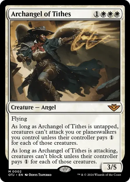 Archangel of Tithes, Outlaws of Thunder Junction — Magic: The Gathering card