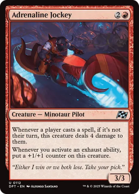 Adrenaline Jockey, Aetherdrift — Magic: The Gathering card