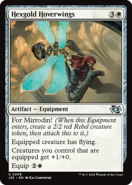 Hexgold Hoverwings, Foundations Jumpstart — Magic: The Gathering card