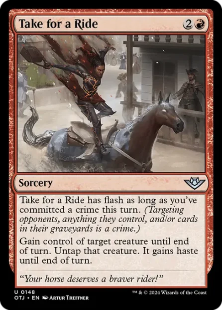 Take for a Ride, Outlaws of Thunder Junction — Magic: The Gathering card