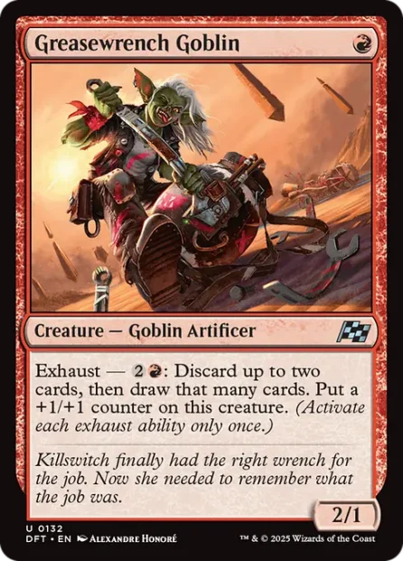 Greasewrench Goblin, Aetherdrift — Magic: The Gathering card