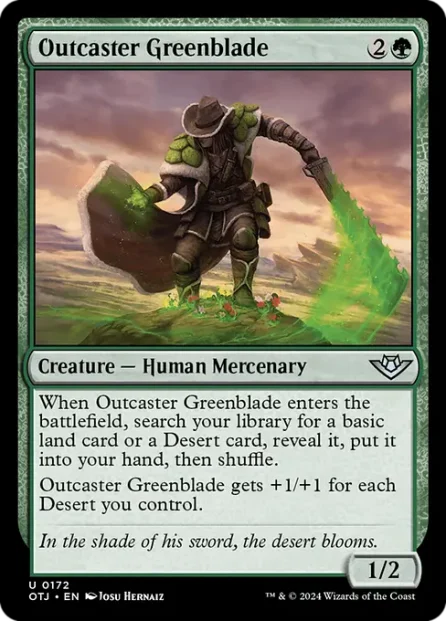 Outcaster Greenblade, Outlaws of Thunder Junction — Magic: The Gathering card