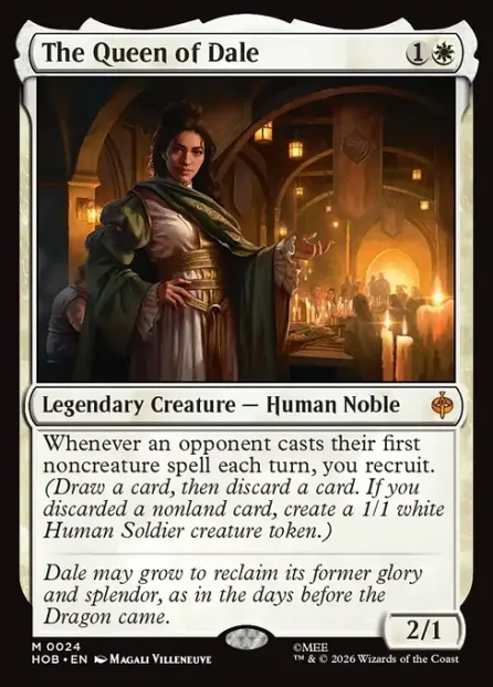 The Queen of Dale, The Hobbit — Magic: The Gathering card