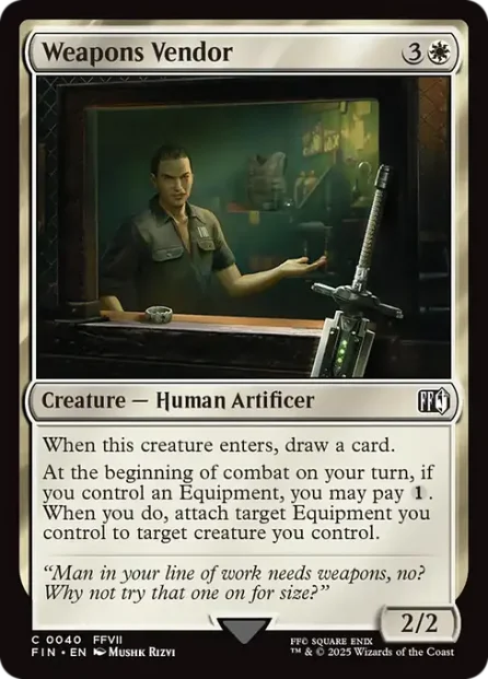 Weapons Vendor, Final Fantasy — Magic: The Gathering card