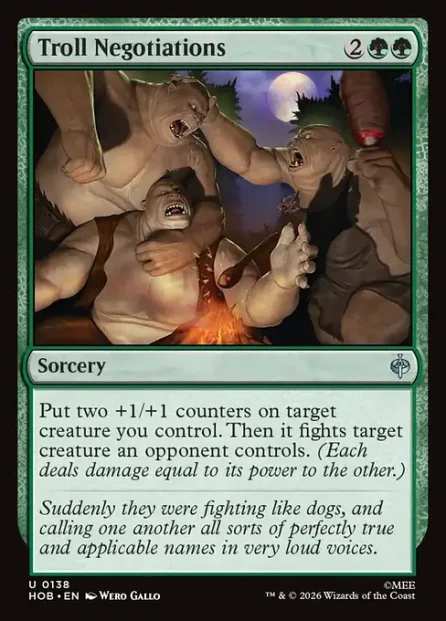 Troll Negotiations, The Hobbit — Magic: The Gathering card