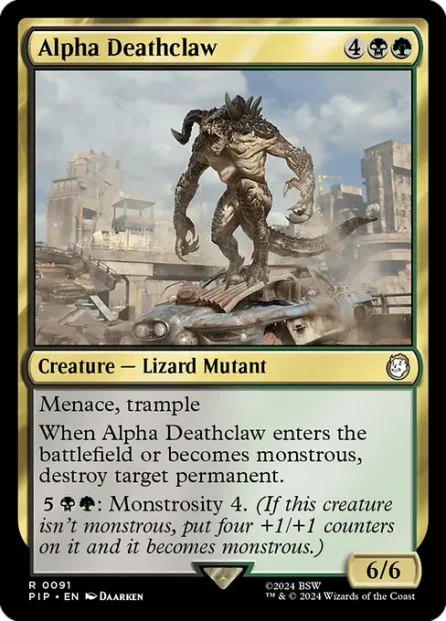 Alpha Deathclaw, Fallout — Magic: The Gathering card