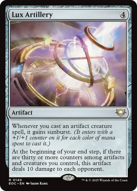 Lux Artillery, Edge of Eternities Commander — Magic: The Gathering card