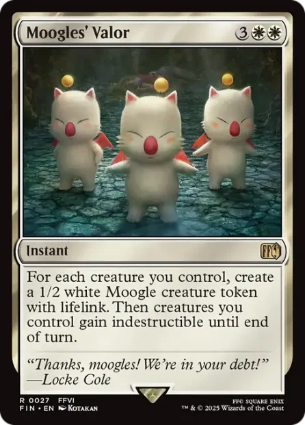 Moogles' Valor, Final Fantasy — Magic: The Gathering card