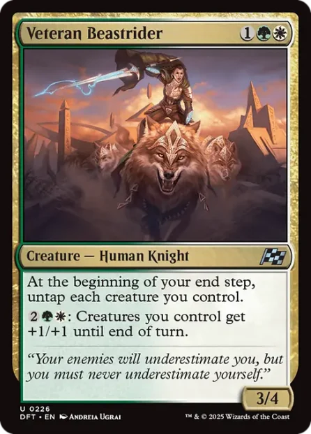 Veteran Beastrider, Aetherdrift — Magic: The Gathering card
