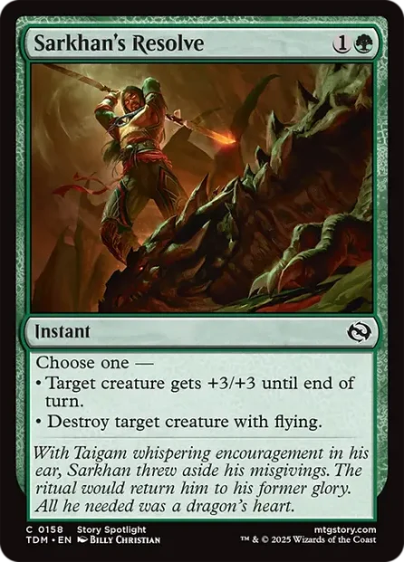 Sarkhan's Resolve, Tarkir: Dragonstorm — Magic: The Gathering card