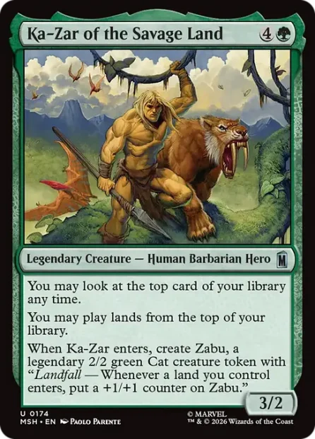 Ka-Zar of the Savage Land, Marvel Super Heroes — Magic: The Gathering card