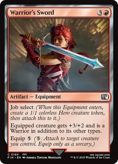 Warrior's Sword, Final Fantasy — Magic: The Gathering card