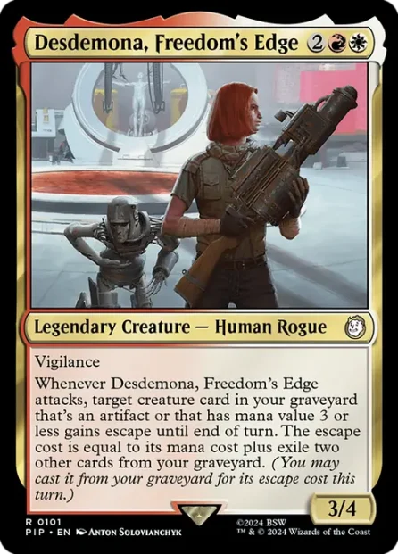 Desdemona, Freedom's Edge, Fallout — Magic: The Gathering card