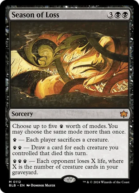 Season of Loss, Bloomburrow — Magic: The Gathering card