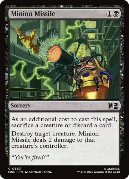 Minion Missile, Marvel Super Heroes Commander — Magic: The Gathering card