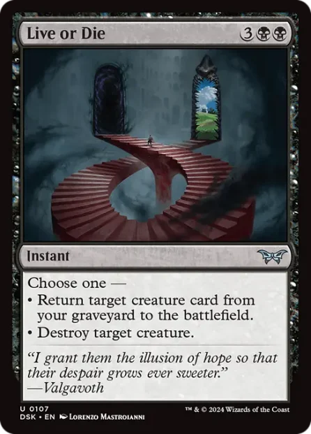 Live or Die, Duskmourn: House of Horror — Magic: The Gathering card