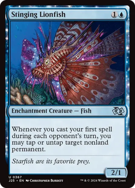 Stinging Lionfish, Foundations Jumpstart — Magic: The Gathering card