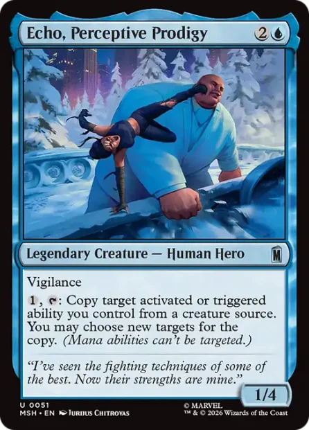 Echo, Perceptive Prodigy, Marvel Super Heroes — Magic: The Gathering card