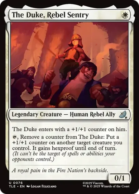 The Duke, Rebel Sentry, Avatar: The Last Airbender Eternal — Magic: The Gathering card