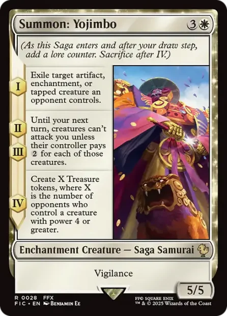 Summon: Yojimbo, Final Fantasy Commander — Magic: The Gathering card