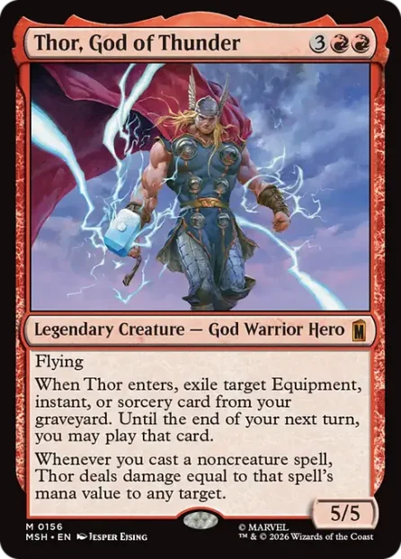 Thor, God of Thunder, Marvel Super Heroes — Magic: The Gathering card