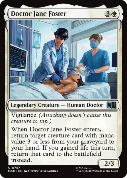 Doctor Jane Foster, Marvel Super Heroes Commander — Magic: The Gathering card