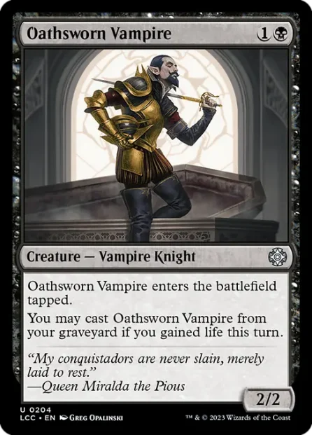 Oathsworn Vampire, The Lost Caverns of Ixalan Commander — Magic: The Gathering card