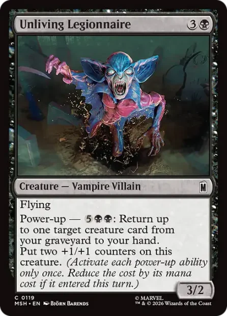 Unliving Legionnaire, Marvel Super Heroes — Magic: The Gathering card