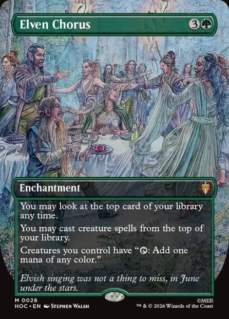 Elven Chorus, The Hobbit Eternal — Magic: The Gathering card