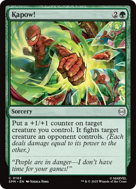 Kapow!, Marvel's Spider-Man — Magic: The Gathering card