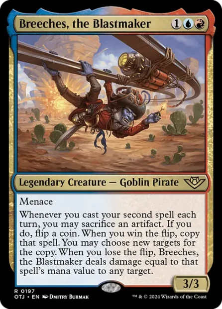 Breeches, the Blastmaker, Outlaws of Thunder Junction — Magic: The Gathering card