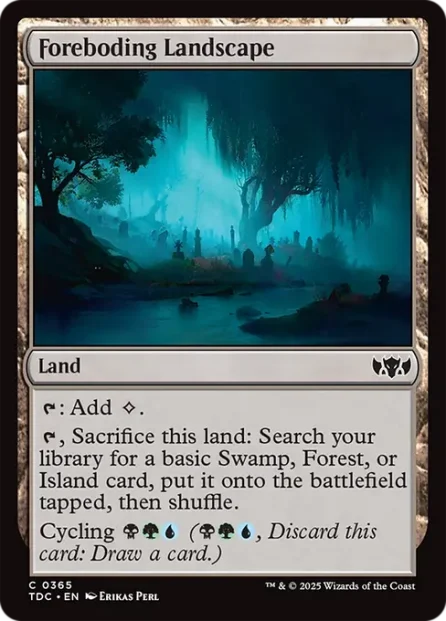 Foreboding Landscape, Tarkir: Dragonstorm Commander — Magic: The Gathering card