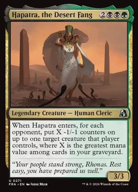 Hapatra, the Desert Fang, Reality Fracture — Magic: The Gathering card